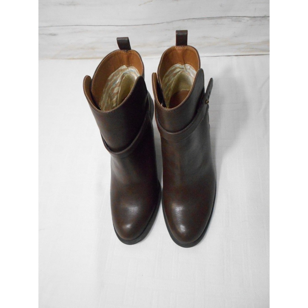 NEW! LUCKY Brand Jeans Co. Size 7 M Womens BROWN High Ankle Heel Boots ENCLINE - Picture 4 of 16